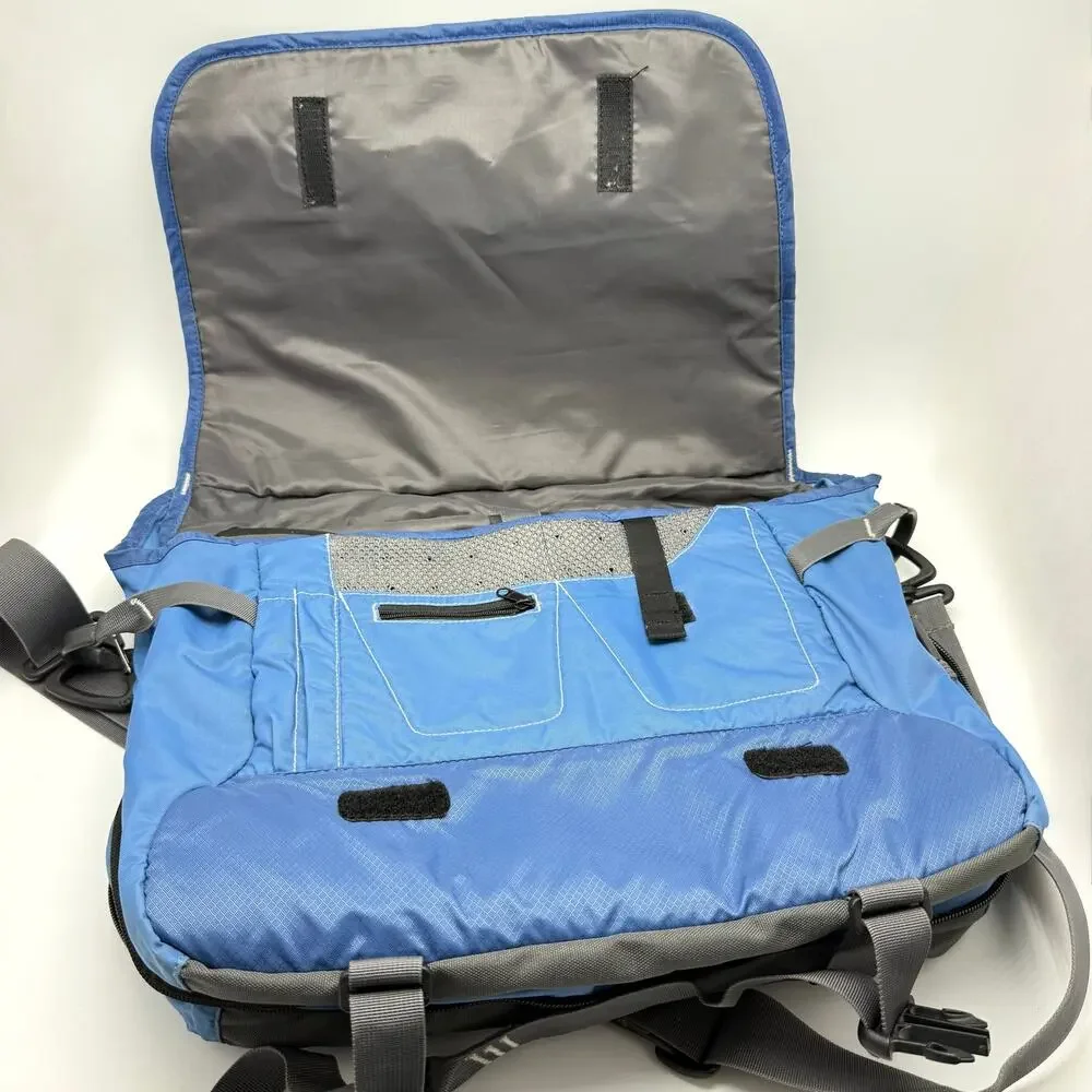 Kelty Treble Crossbody Messenger Bag Expandable Travel Organizer Blue Outdoor